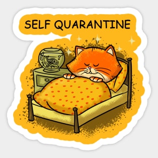 self quarantine Sticker